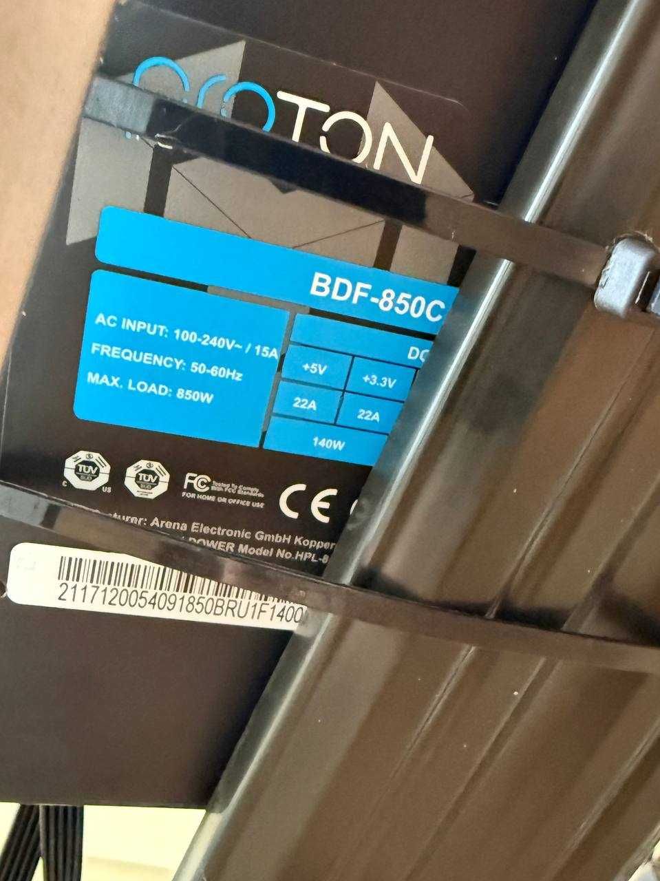 Блок живлення Chieftec Proton BDF-850C. Є декілька штук. 80+ Bronze.