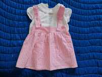 Body e saia com alças menina 24 meses