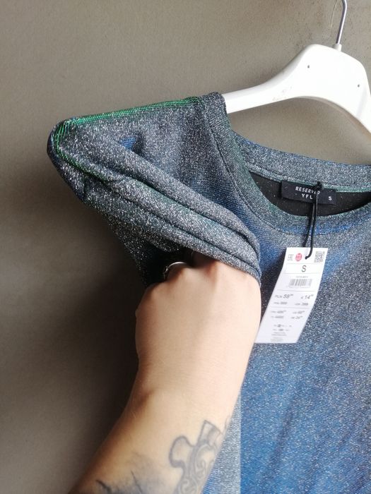 Nowa bluzka kameleon brokat S M L