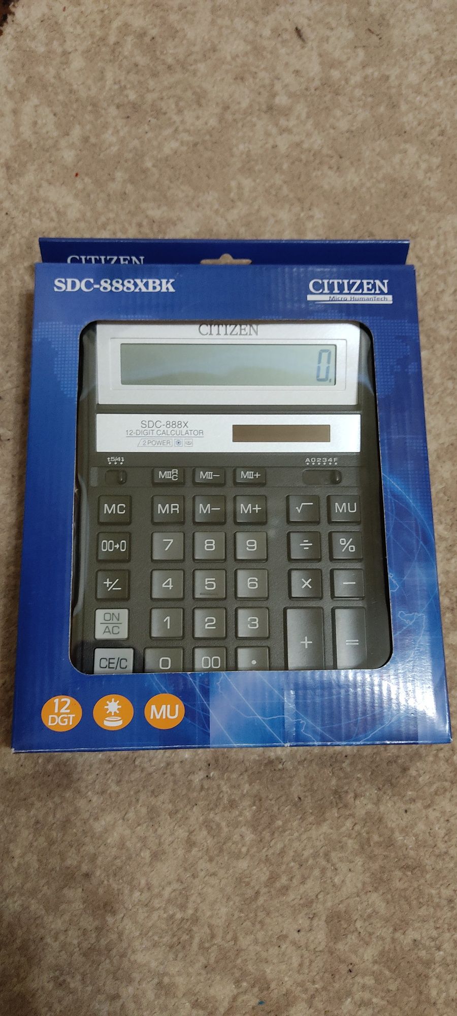 Калькулятор новый CITIZEN SDC-888XBK, черный
.