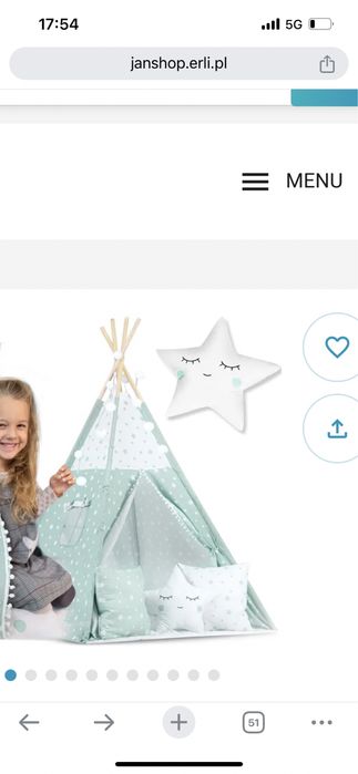 Namiot tipi dla dziecka