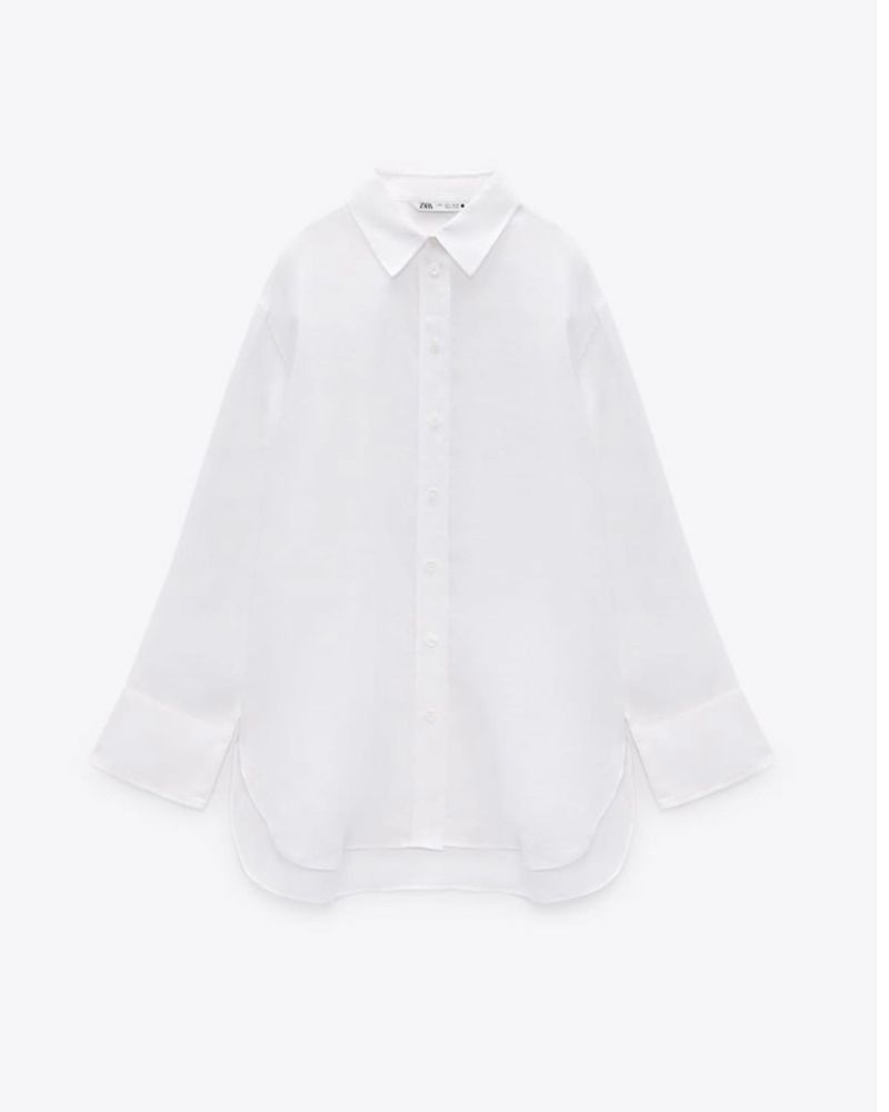 Сорочка рубашка льняна Zara