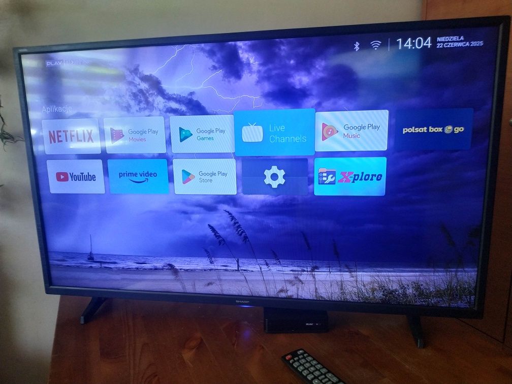 TV 40" Sharp + Smart TV dekoder WIFI YouTube Netflix  Dvbt2 Hevc
