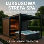 Gotowe strefy SPA – sauna + jacuzzi na ramie stalowej | Montaż + dowóz