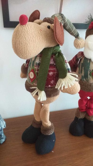 duża figurka,50cm dekoracja choinkowa jeleń