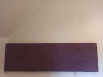 Wezgłowie pikowane fioletowe zagłówek 200x60x6