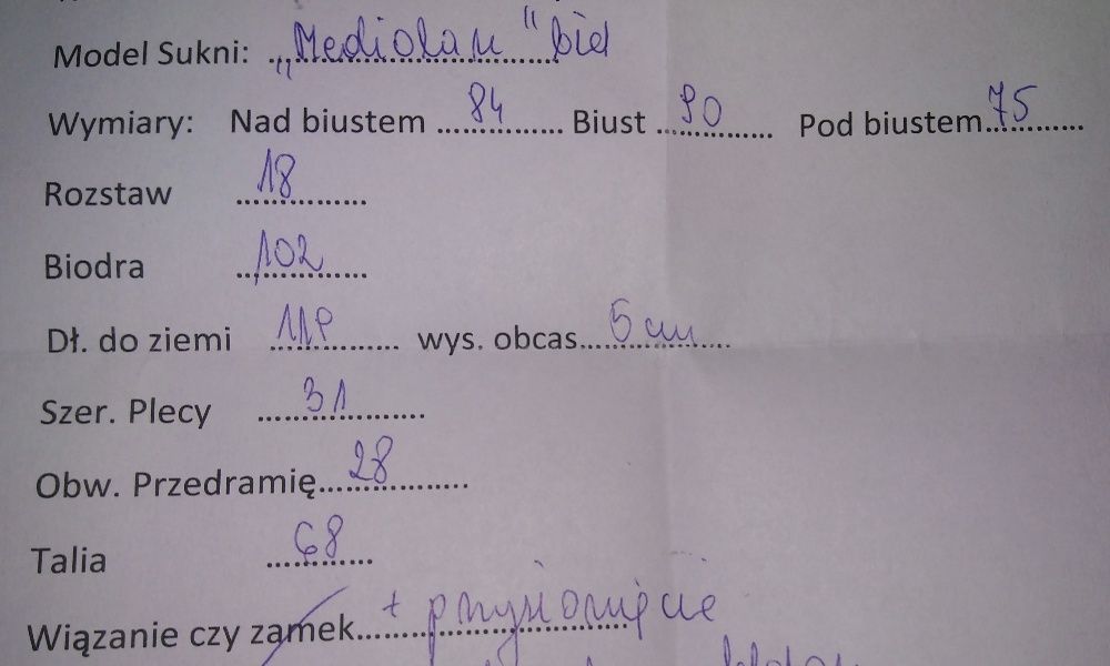 Suknia ślubna księżniczka