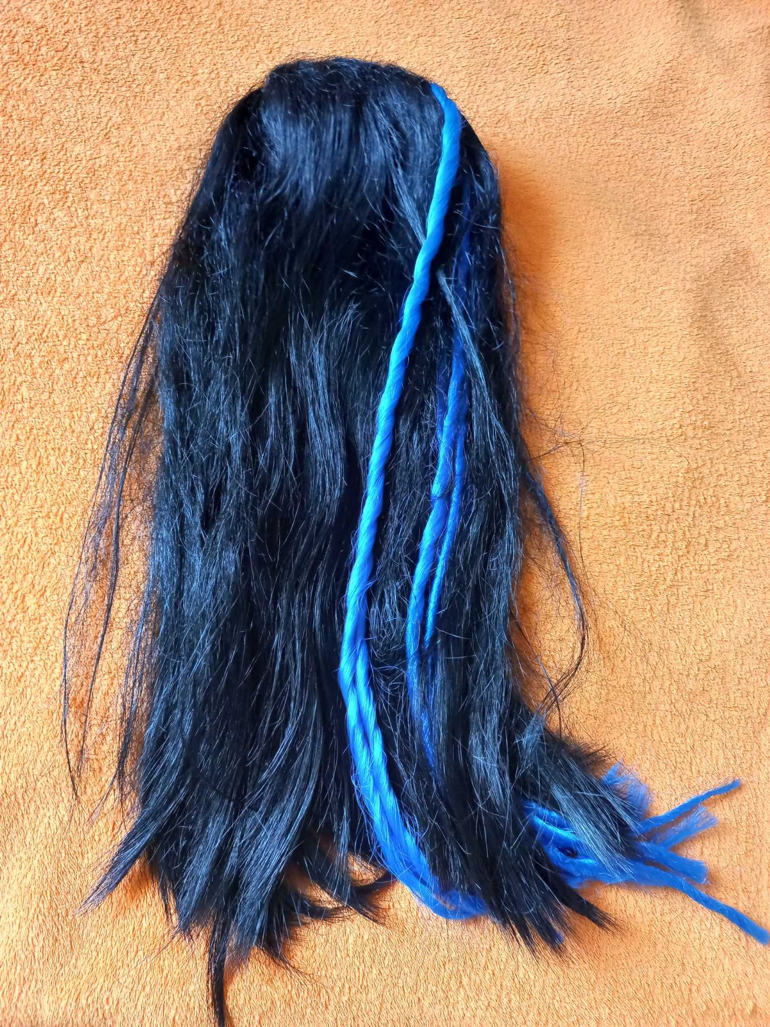 Хвіст чорняве волосся краб парик парік