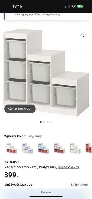 Ikea trofast schody regał