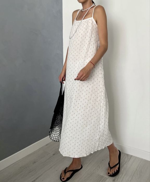 Максі мусліновий сарафан у квітковий принт муслін