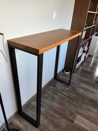 Piękny stół z litego drewna dębowego 110x38 cm od stolarza