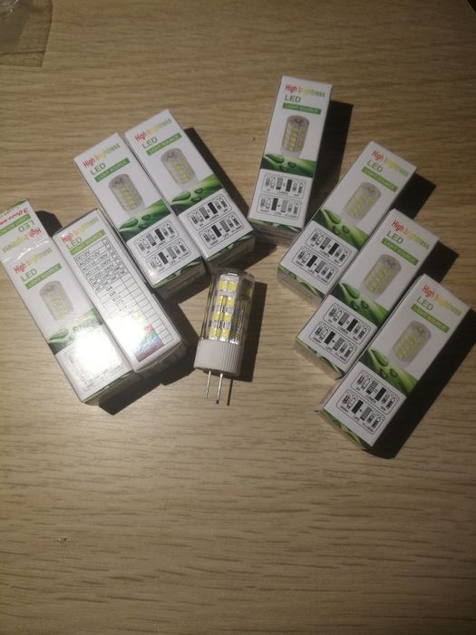 10x Żarówka G4 zestaw LED KAPSUŁKA MINI G4 4W = 30W 6500K ZIMNA BARWA