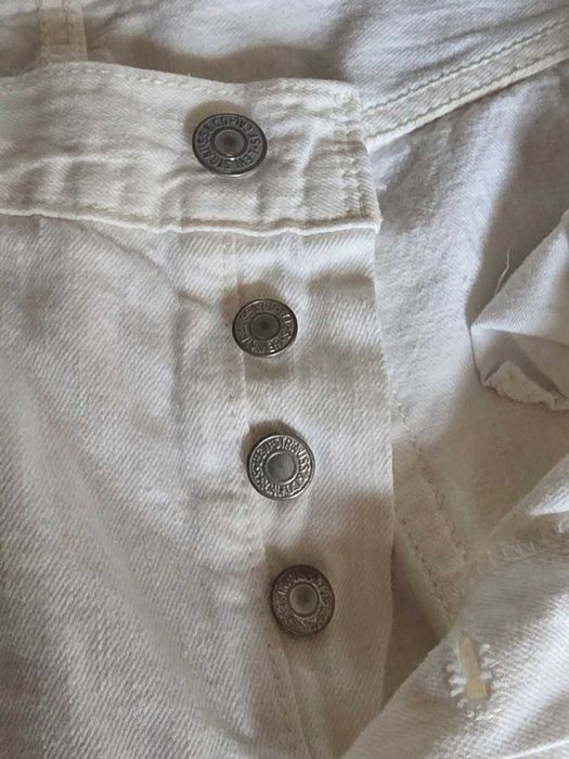Levi’s 501 CT białe jeansy damskie 30/32, tapered fit, selvedge denim