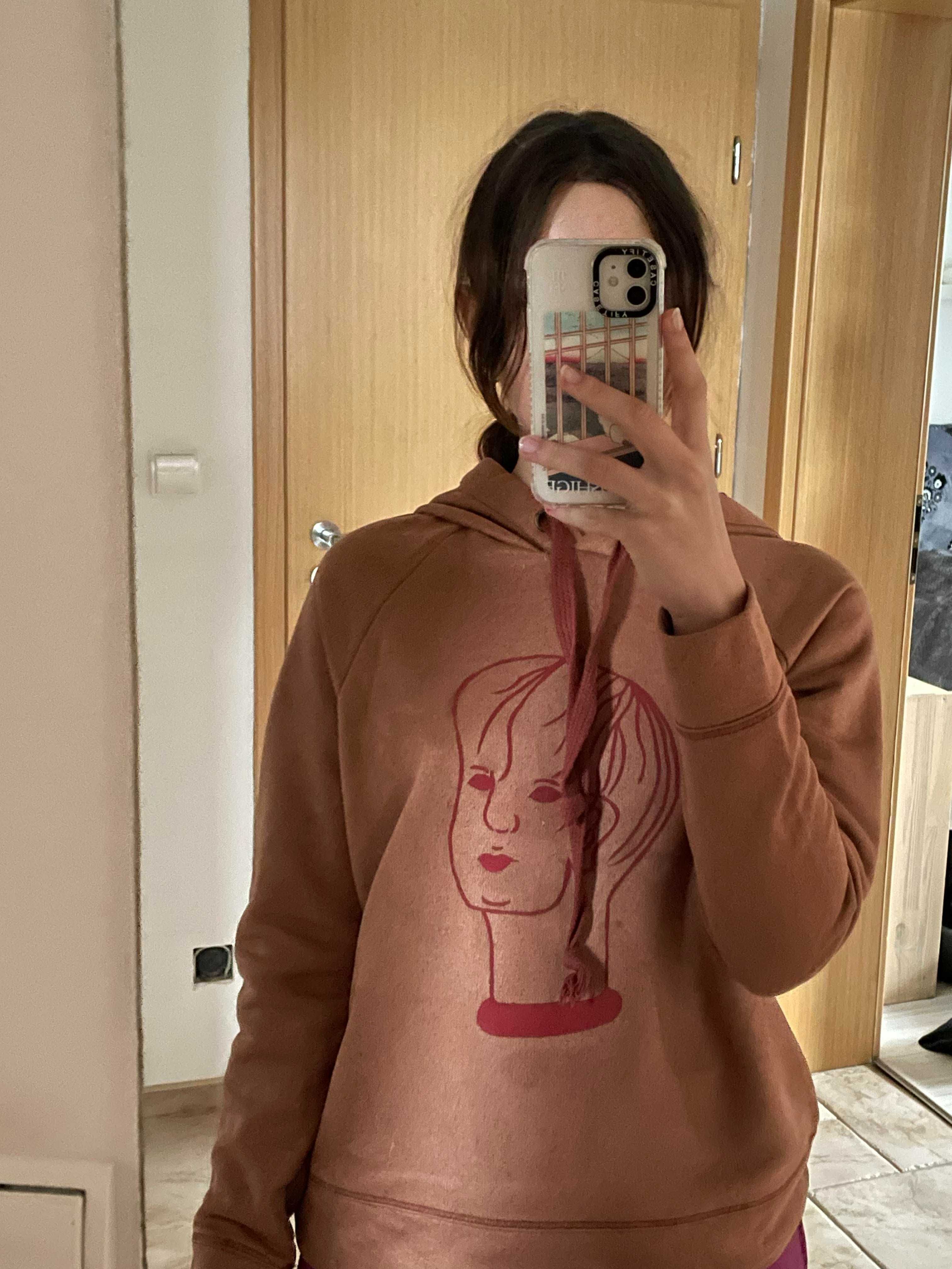 Bluza z kapturem ręcznie malowana handmade