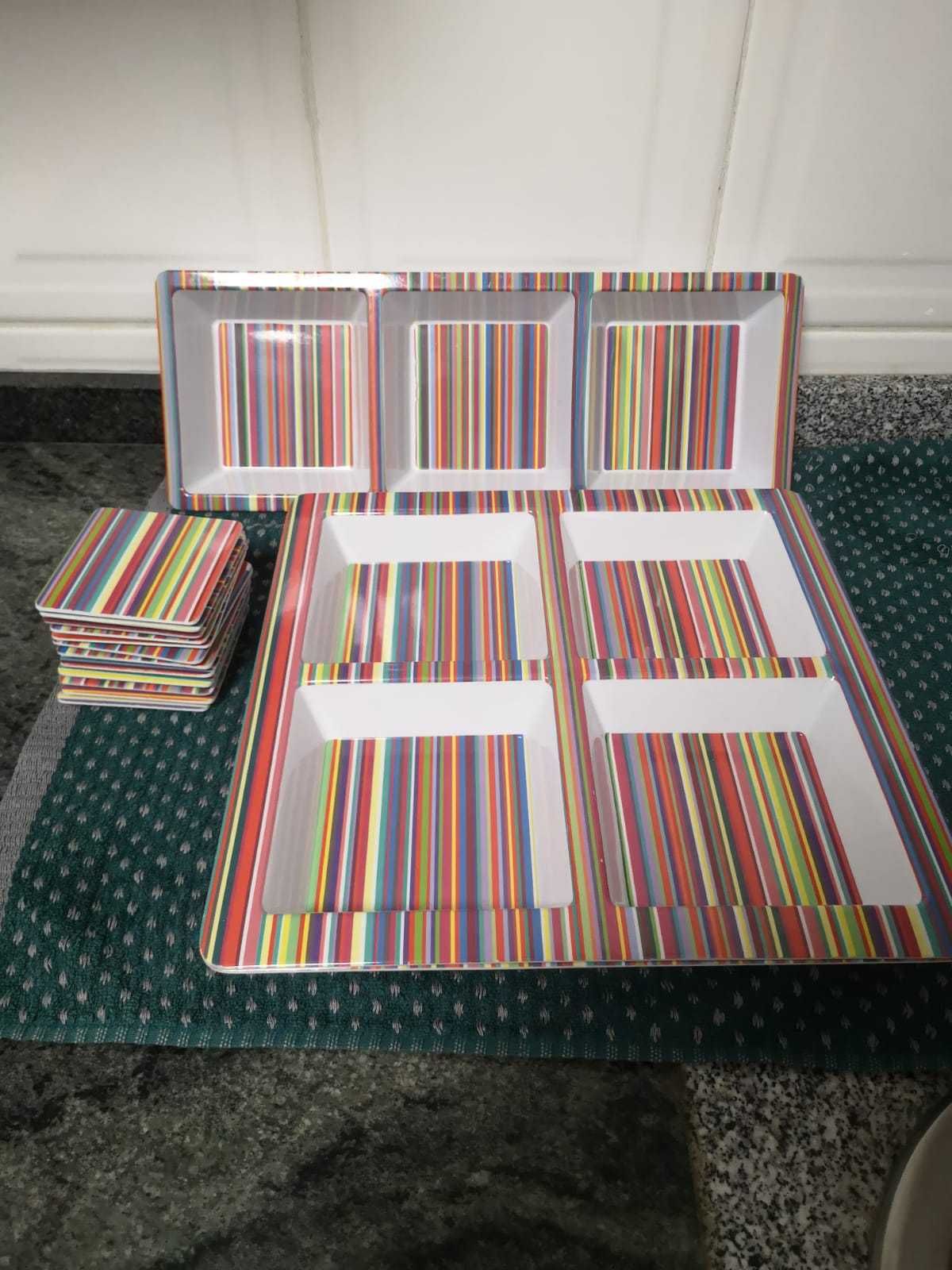 800 formas de papel azul e branco nº4 + Tabuleiros