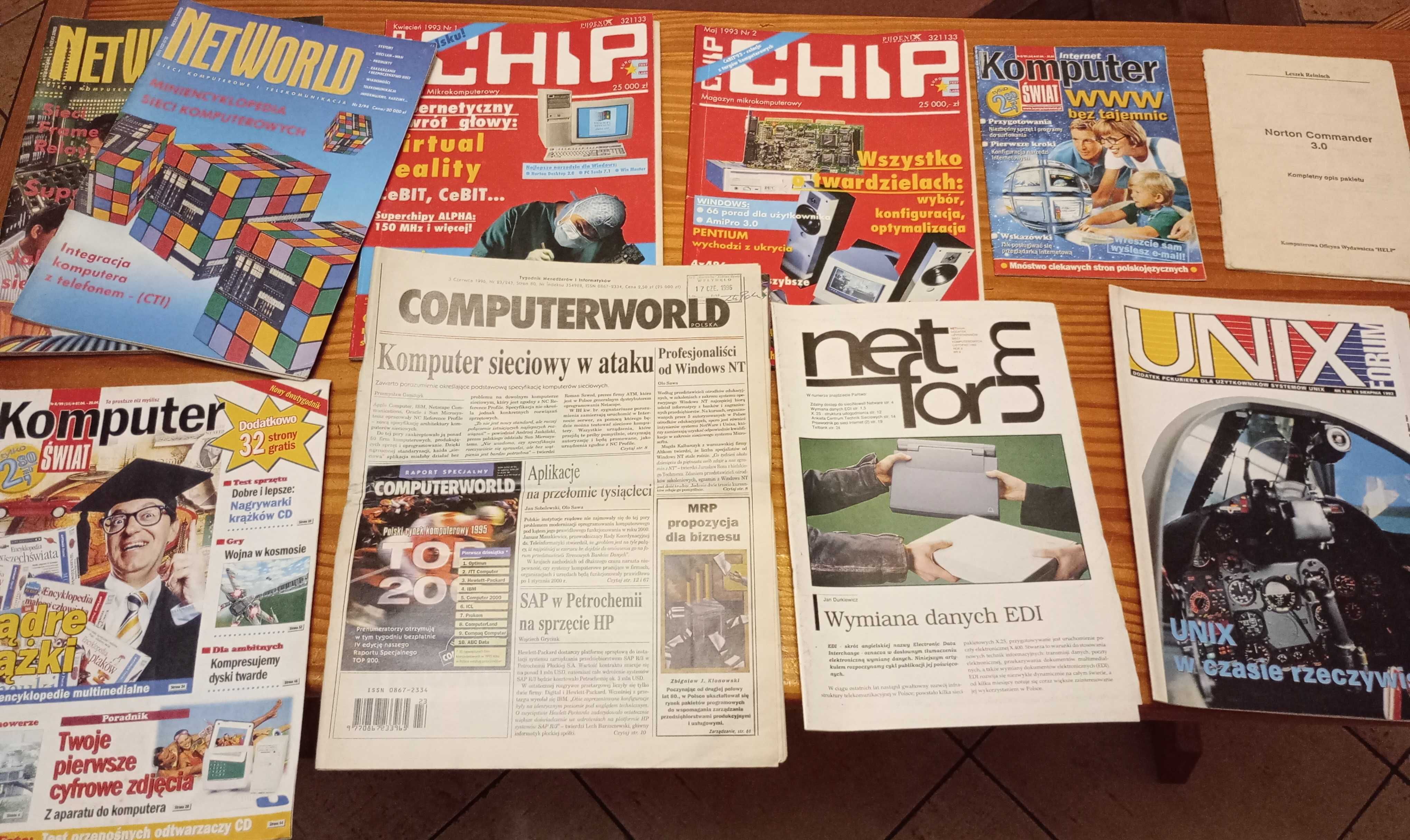 Stare czasopisma BAJTEK, Komputer, Mikroklan, CHIP, PC-MAGAZINE, IKS