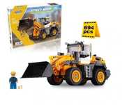 Klocki techniczne jak LEGO duży zestaw koparka 694el Pojazd budowlany