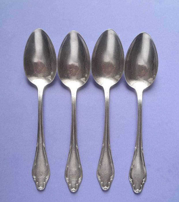 Sztućce Łyżki Stołowe Wellner Plater Model Mozzart Posrebrzane 90_5szt