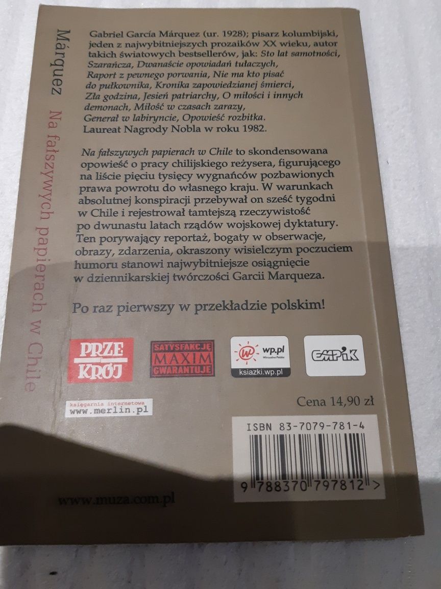 Na fałszywych papierach w Chile  Gabriel Garcia Marquez