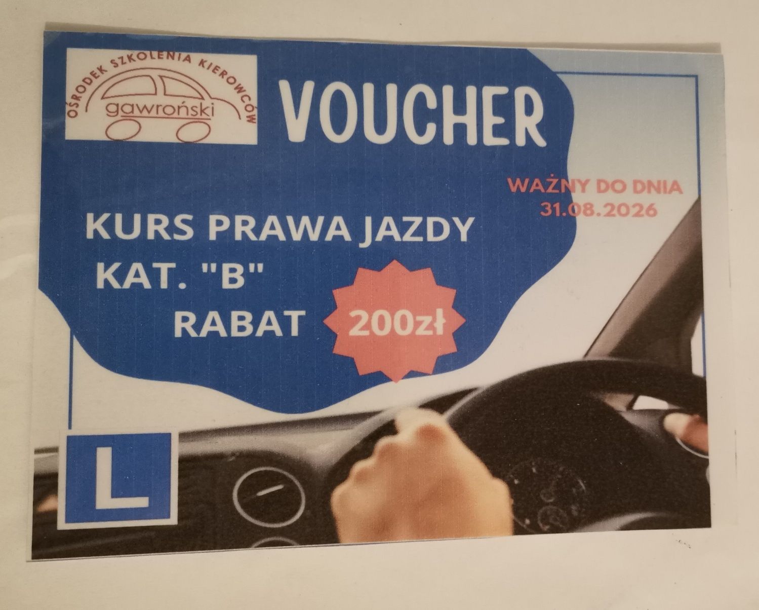 Prawo jazdy - voucher 200 zł