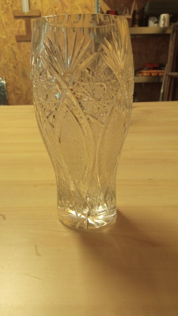 Kryształ duży wazon piękny PRL