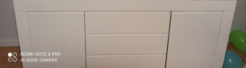 Komoda biały polysk