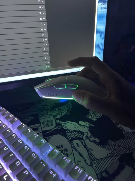 Ajazz AJ139 V2 чорна/біла топова легка миша мишка для ігор геймерська