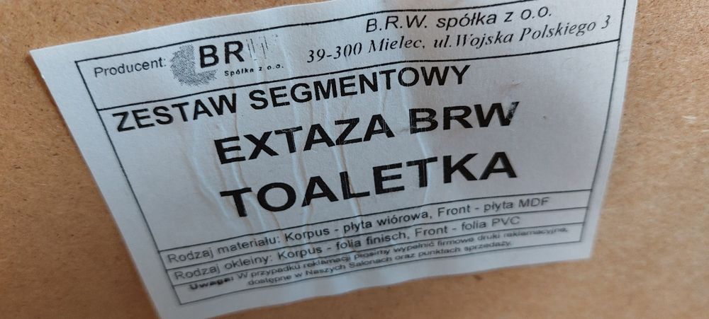 Toaletka Extaza BRW