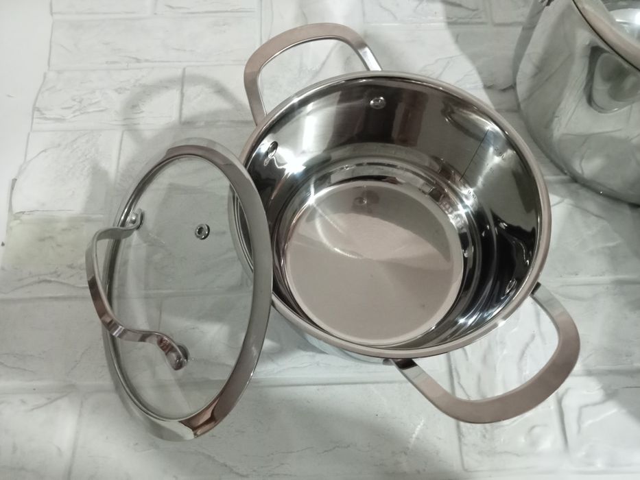 Набор кастрюль 3 шт. из нержавеющей стали German Family GF-2070