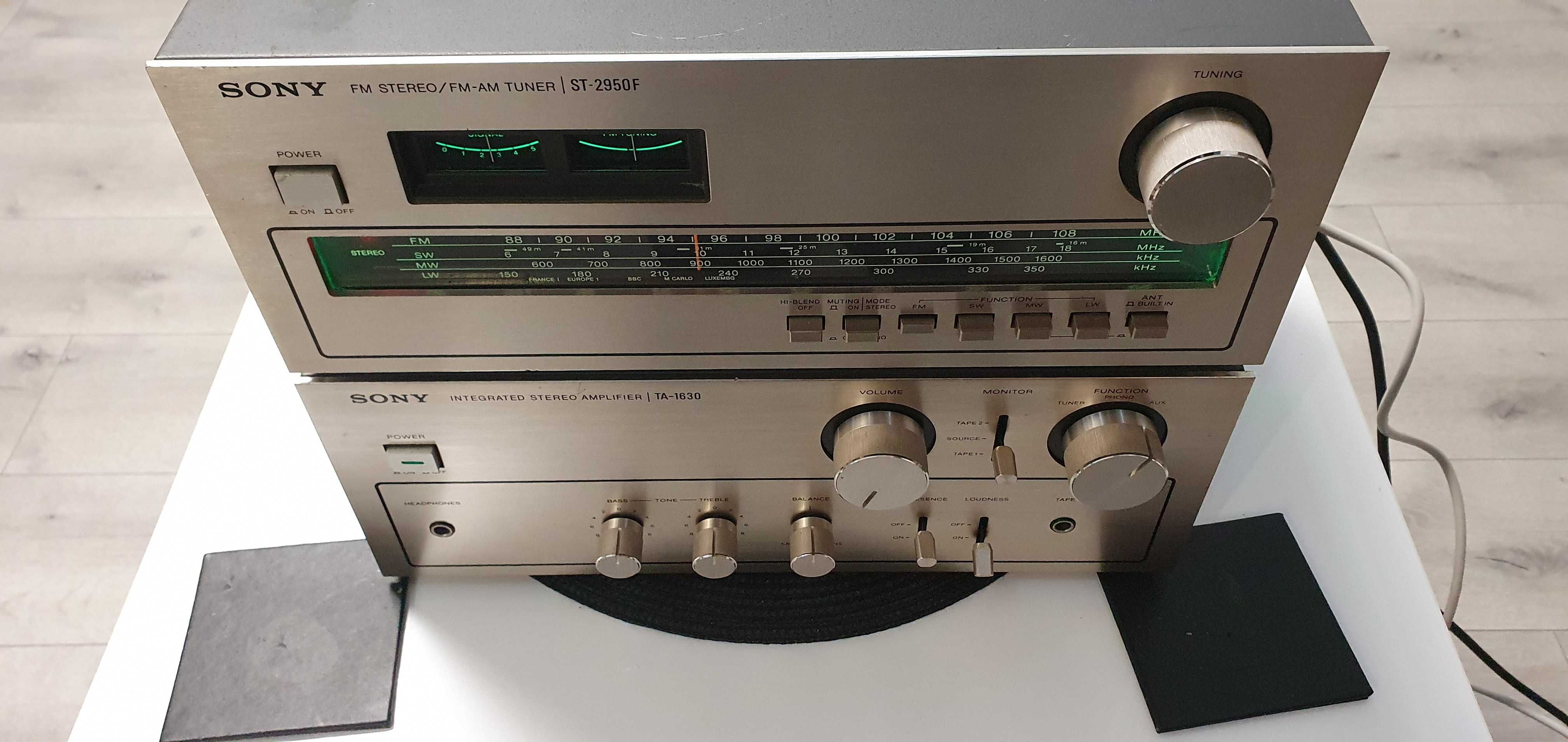 Vintage wzmacniacz SONY TA-1630 tuner ST-2950F Komplet Świetny stan.