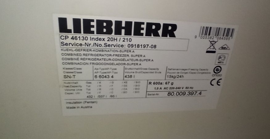 Холодильник двухкамерный Liebherr CP 4613 Либхер требует ремонта