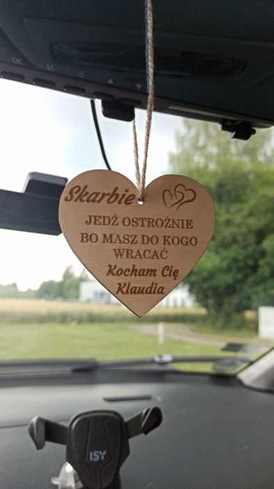 Drewniana Zawieszka do Auta  - Prezent z Grawerem Dwustronne