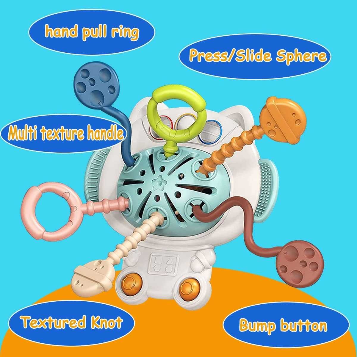 Zabawka Sensoryczna  montessori gryzak dla niemowląt 18+ Motoryczna