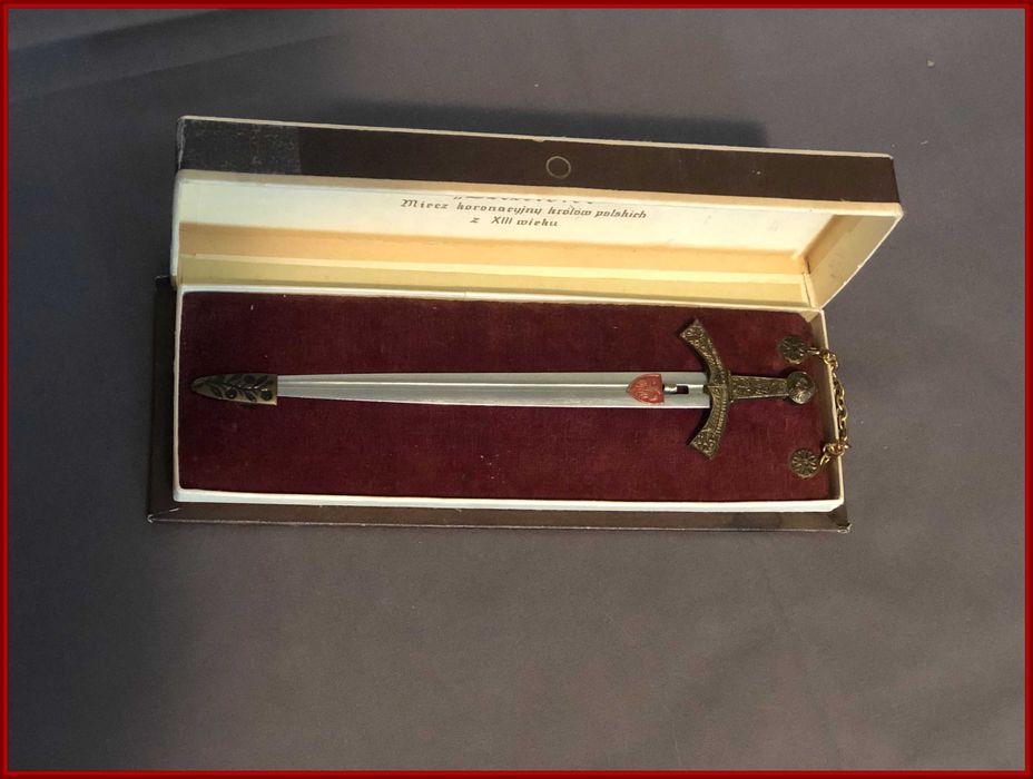 Sprzedam SZCZERBIEC miecz koronacyjny KRÓLÓW POLSKICH miniatura