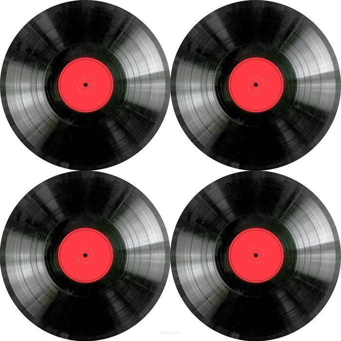 zestaw podkładek na stół okrągłych 4dg (wersja pogrubiona) - vinyl