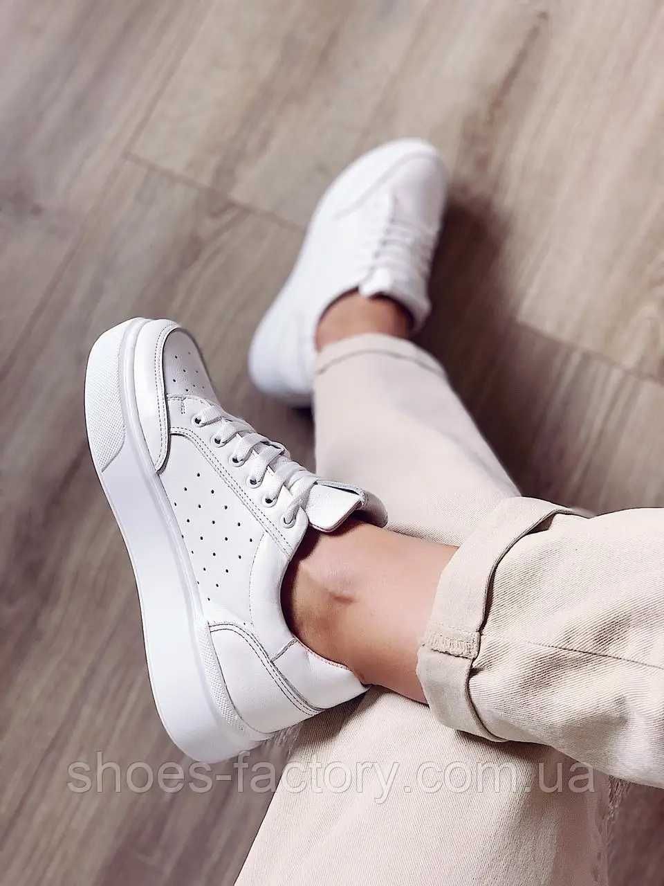 Жіночі шкіряні кеди Ditas, Білий/Рожевий Код 188 White/Pink