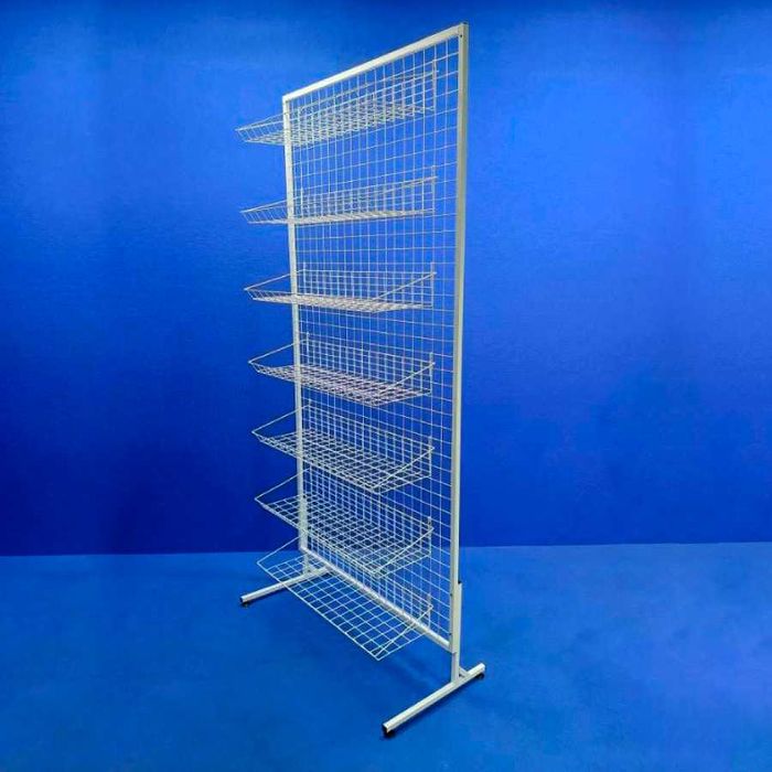 Сітчастий дисплей стенд з гачками і полицями, сітка торгова