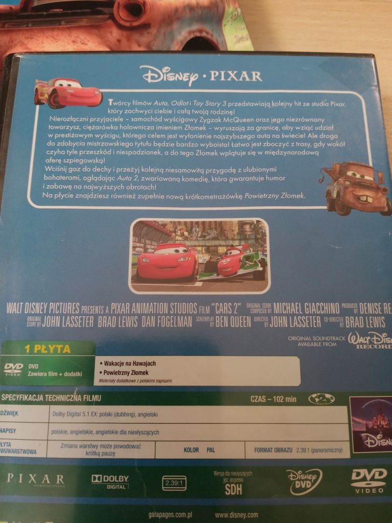 Dvd Disney pixar Auta 2 Zygzak