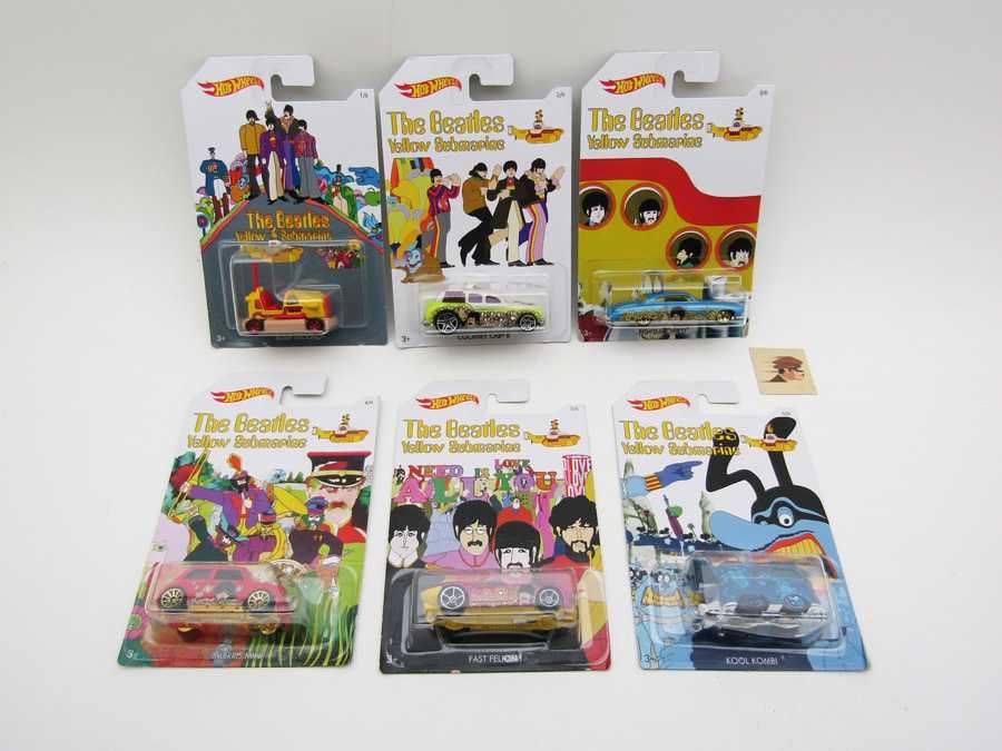 Lote de 6 Hot Wheels The Beatles Yellow Submarine Limited Edition