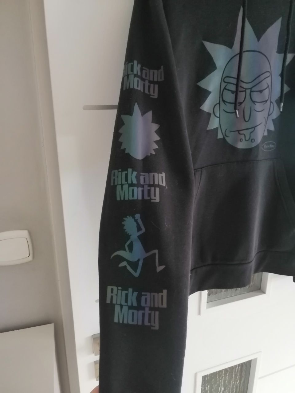 Rick and Morty Cropp bluza z kapturem czarna