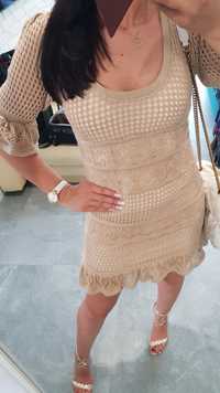 Nowa sukienka ażurowa szydełkowa Lou Anita M/L okazja