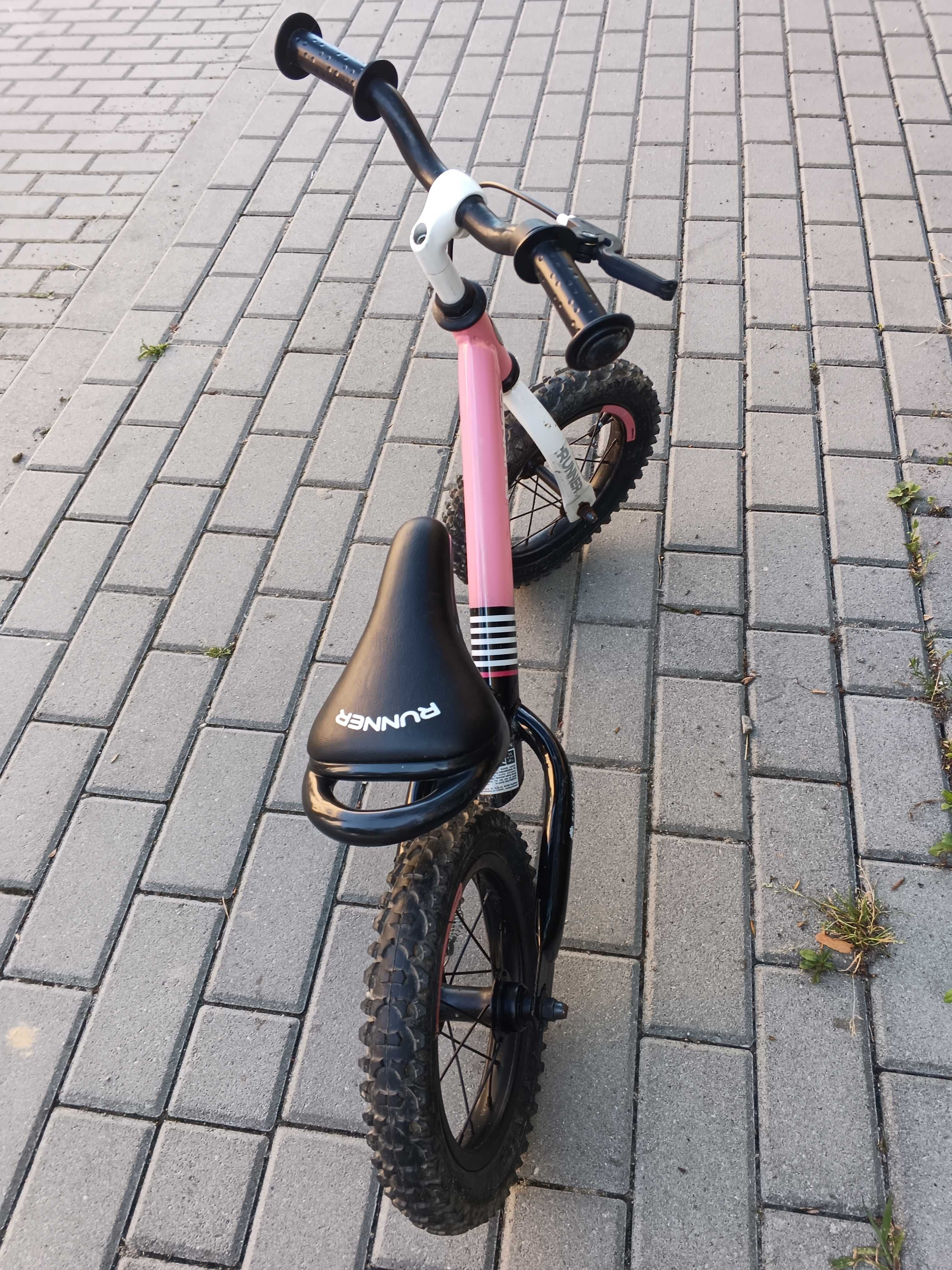 Rowerek biegowy dla dziewczynki 2 - 5 lat, koła 12 cali