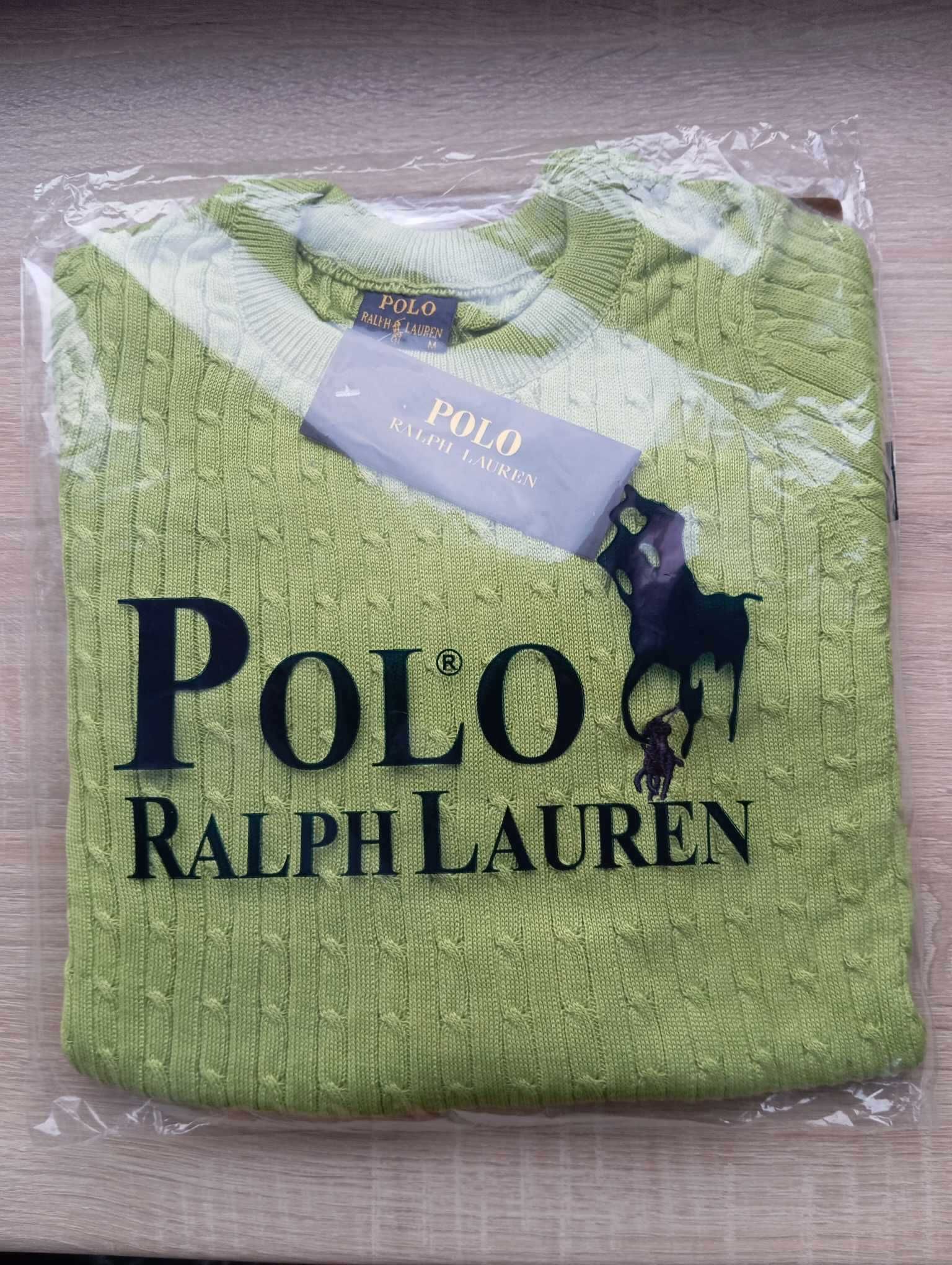 Sweter Ralph Lauren classic, unikatowy zielony M