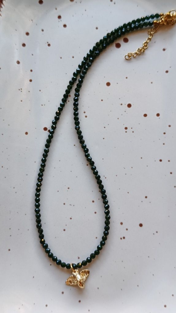 Naszyjnik handmade z kamienia naturalnego Szmaragd Nilu.