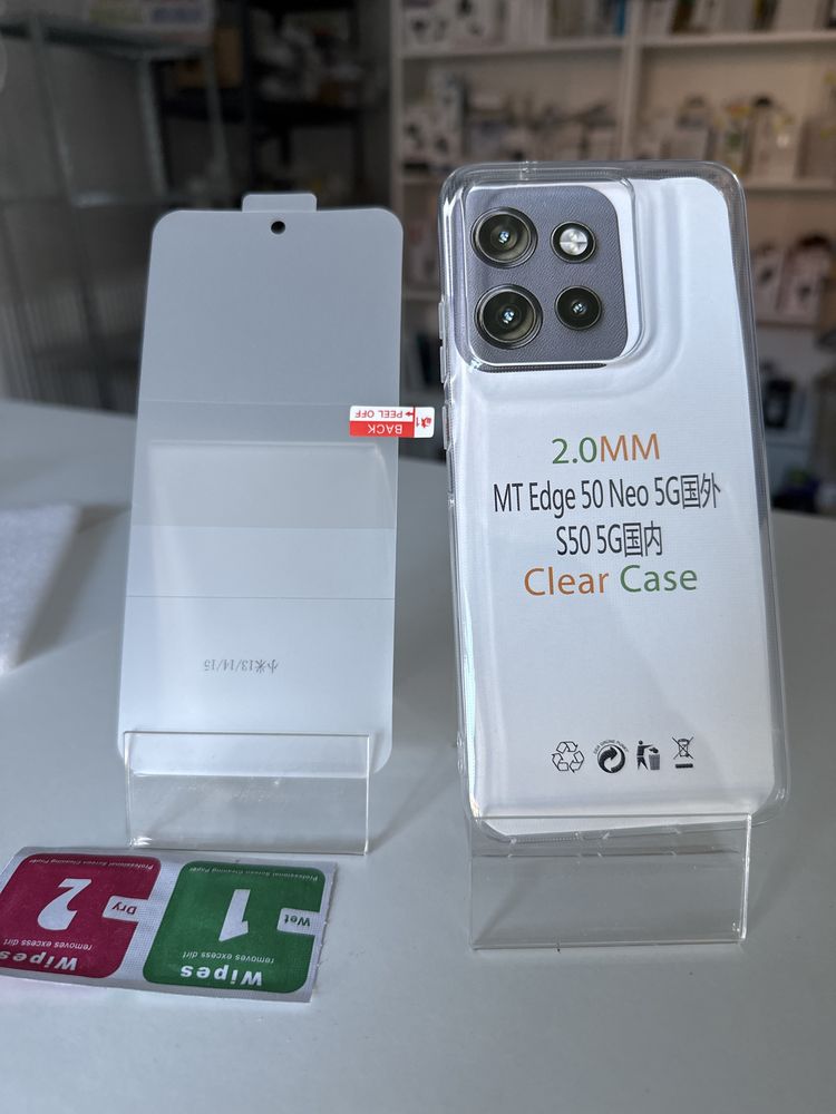 Folia hydrożelowa i etui przeźroczyste 2mm do MOTOROLA EDGE 50 NEO