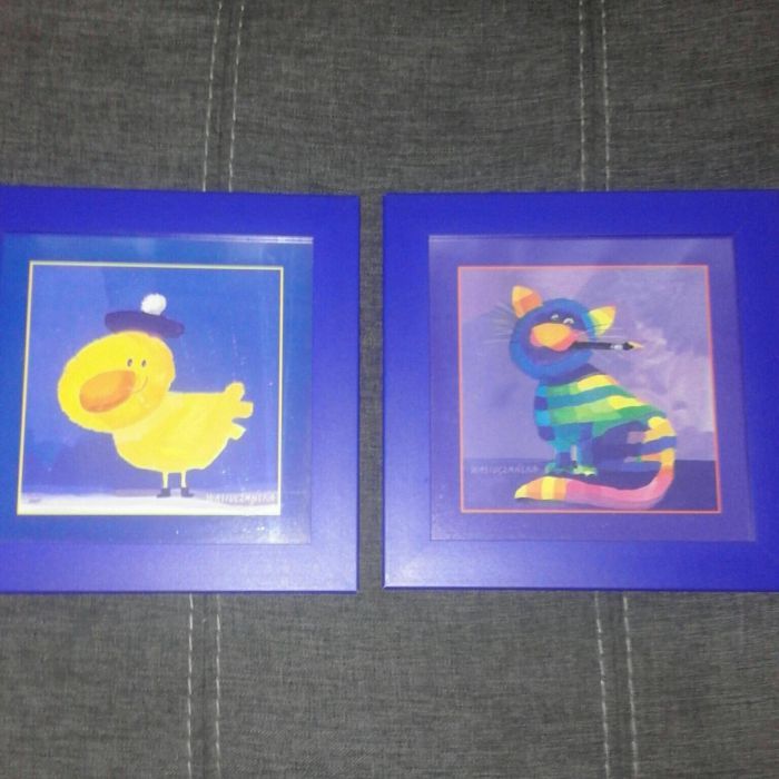 Obrazki 2 szt. do pokoju dziecięcego 16x16 cm