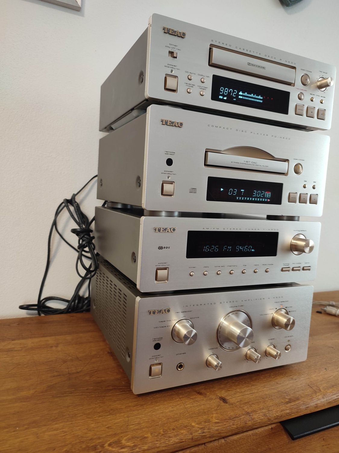 Rezerwacja! Wieża Teac wzmacniacz a-h 500+ tuner+ CD+ magnetofon