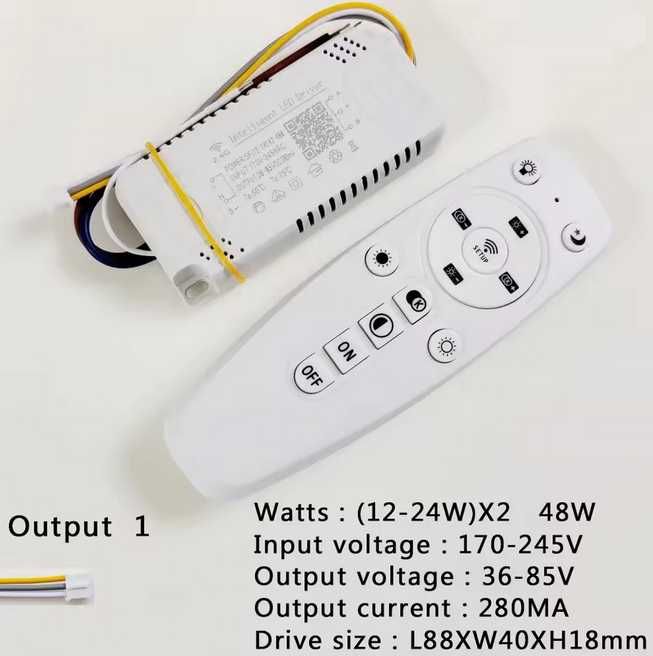 Inteligentny sterownik LED 2.4G Zasilacz do ściemniania zdalnego