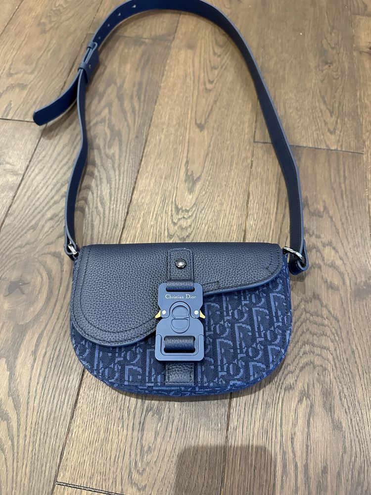 Dior saddle navy blue мужская сумка оригинал