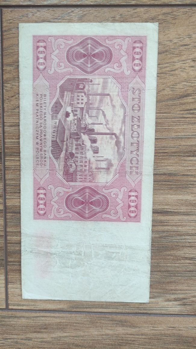 Banknot Polski 100 złotych 1948rok. Seria DI